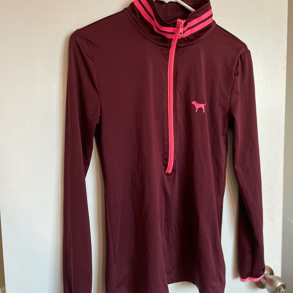 PINK Victoria Secret Zip Athletic Top - Size S - Picture 3 of 14